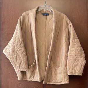 Cecile Wang Tan Quilted Jacket